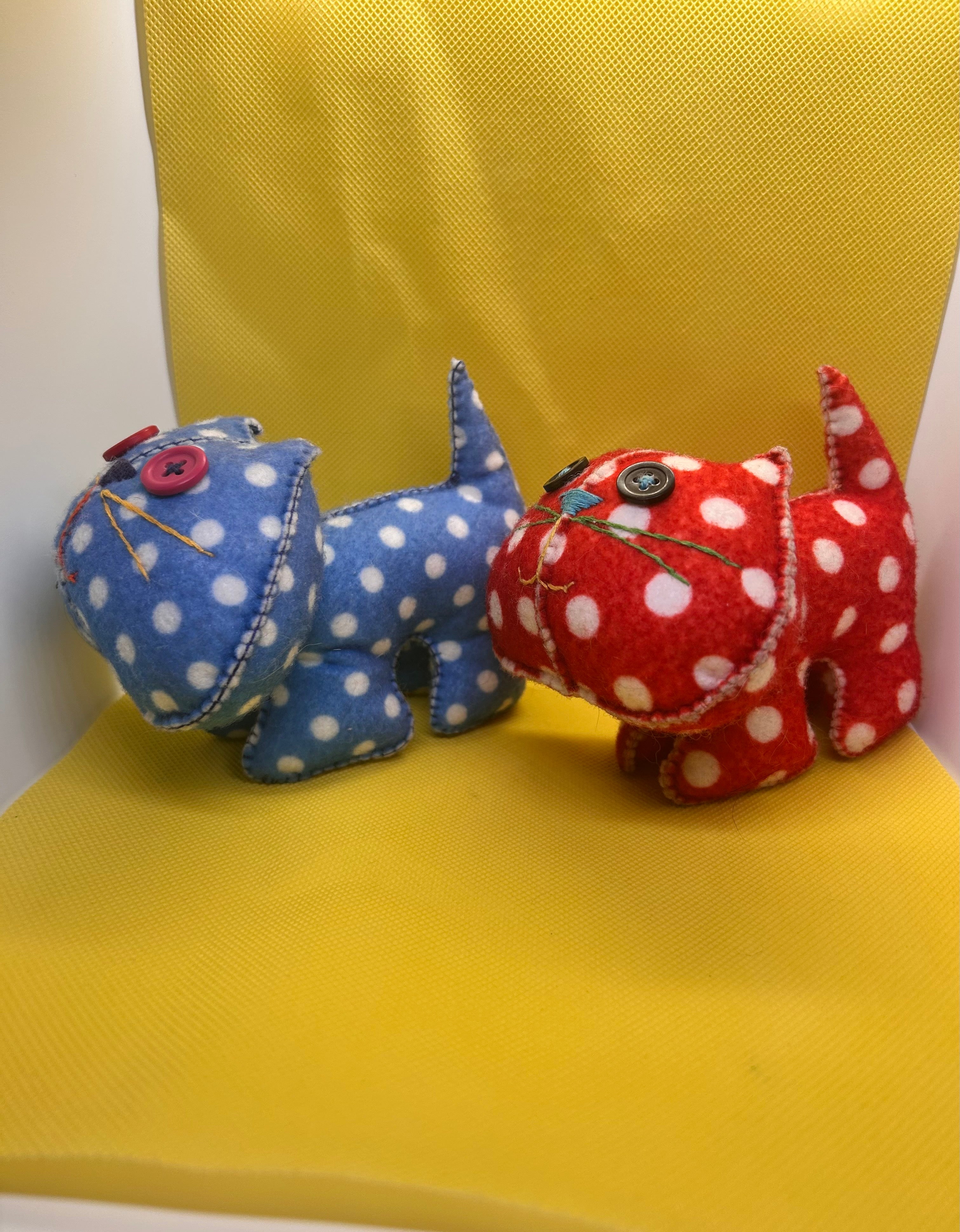 Limited Edition ~ felt collectible plush cats (2)