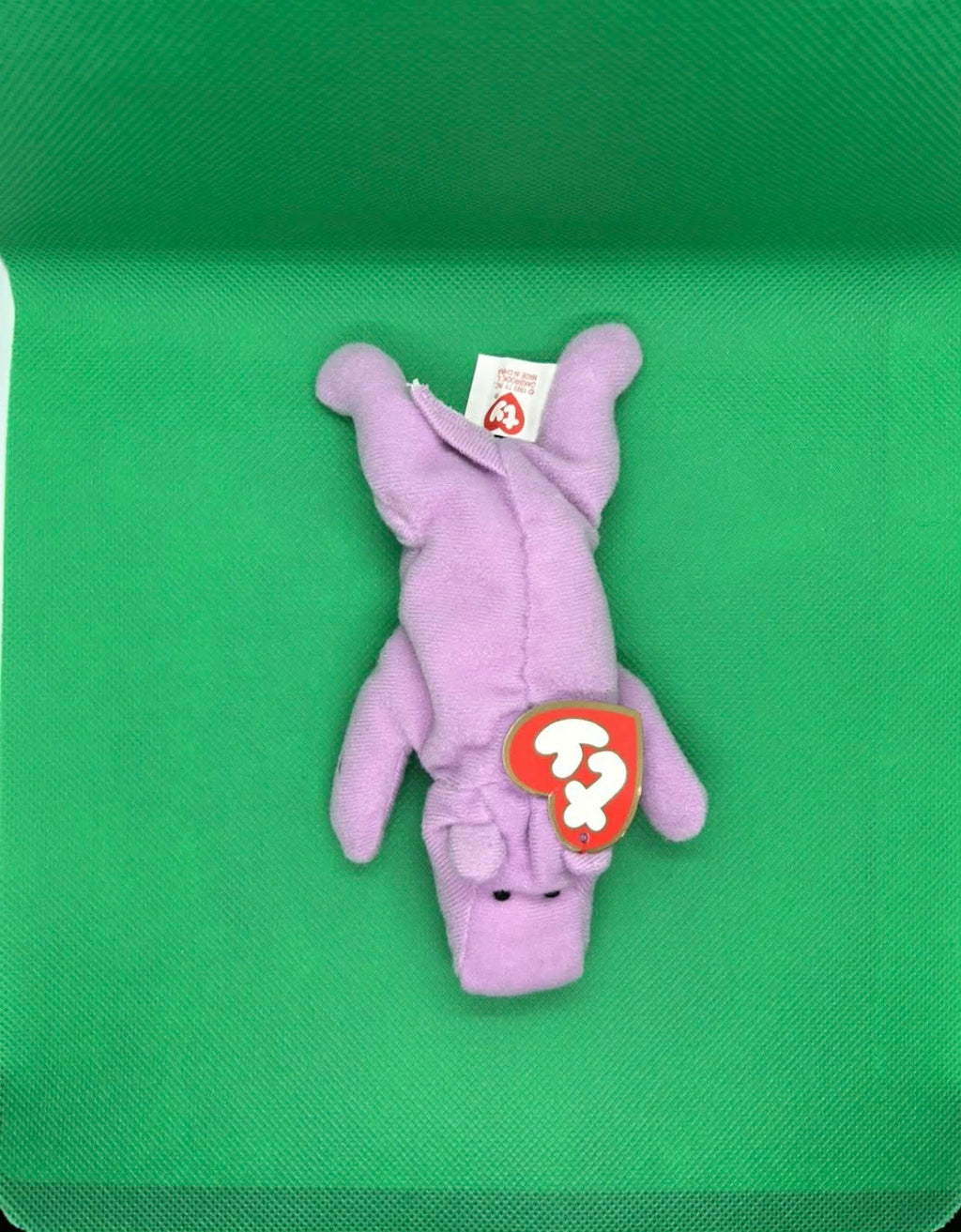 TY Teenie Beanie Baby – "Happy" the Lavender Hippo