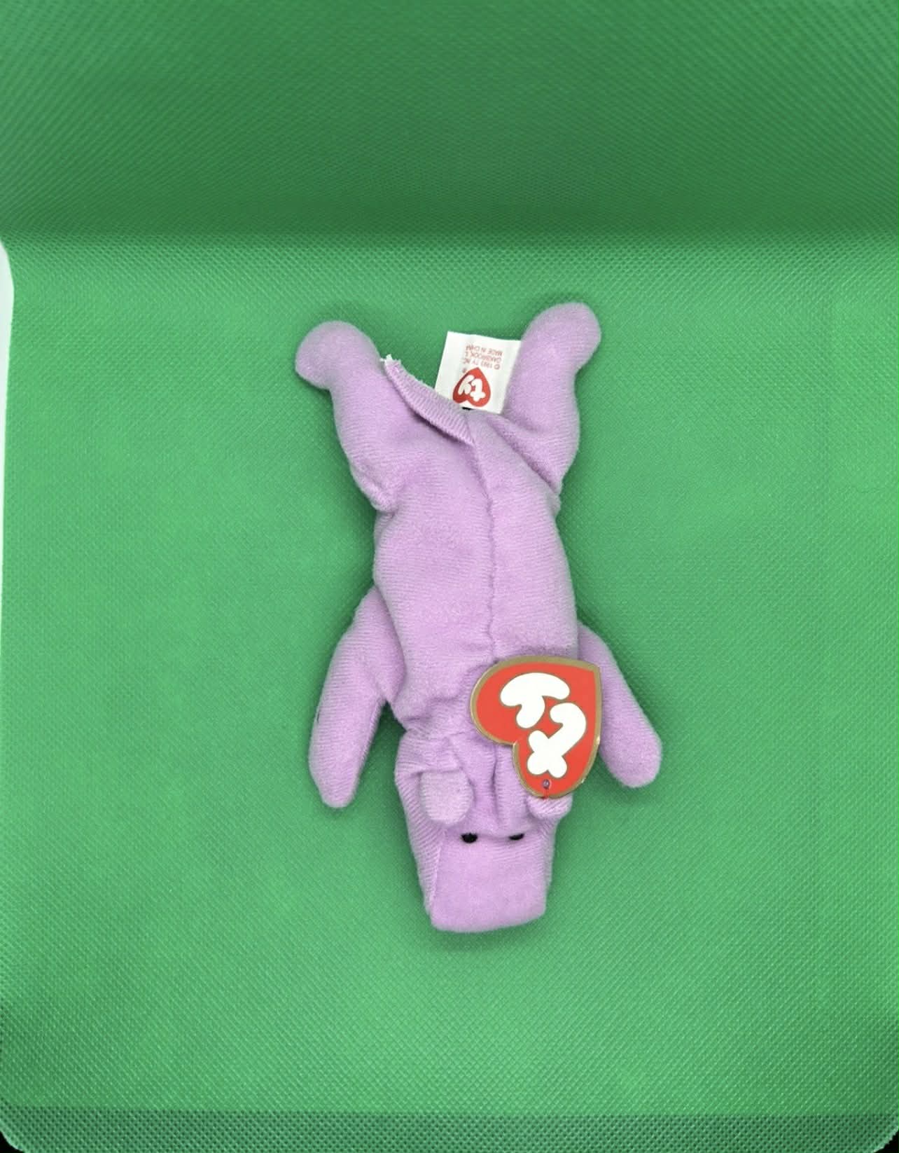 TY Teenie Beanie Baby – "Happy" the Lavender Hippo