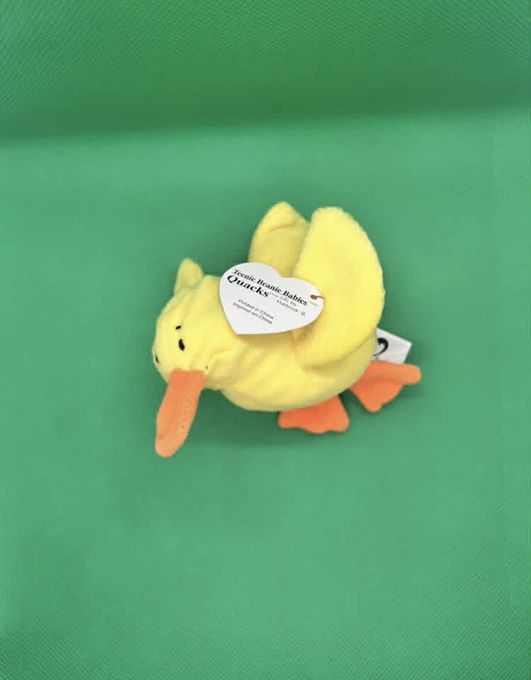 TY Teenie Beanie Baby – "Quacks" the Duck